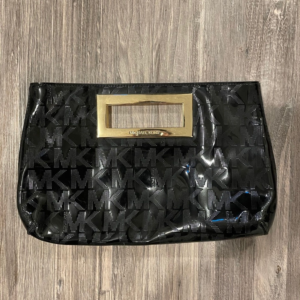 Michael Kors Black Initial Clutch